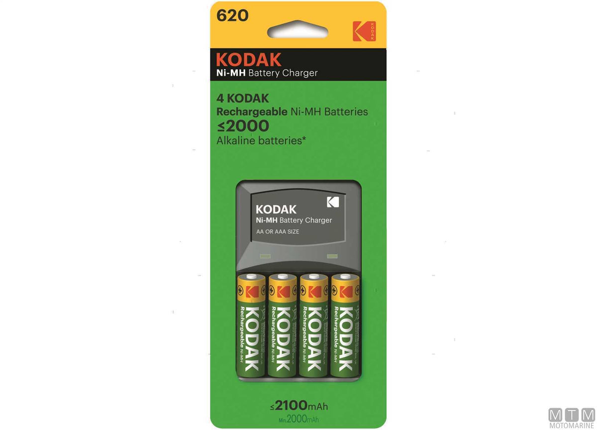 Kodak AA/AAA Battery Charger with AA Batteries, Pack of 4 - original photo Motomarine Srl