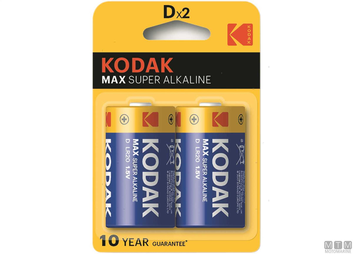 Kodak D Batteries, Pack of 2 - original photo Motomarine Srl