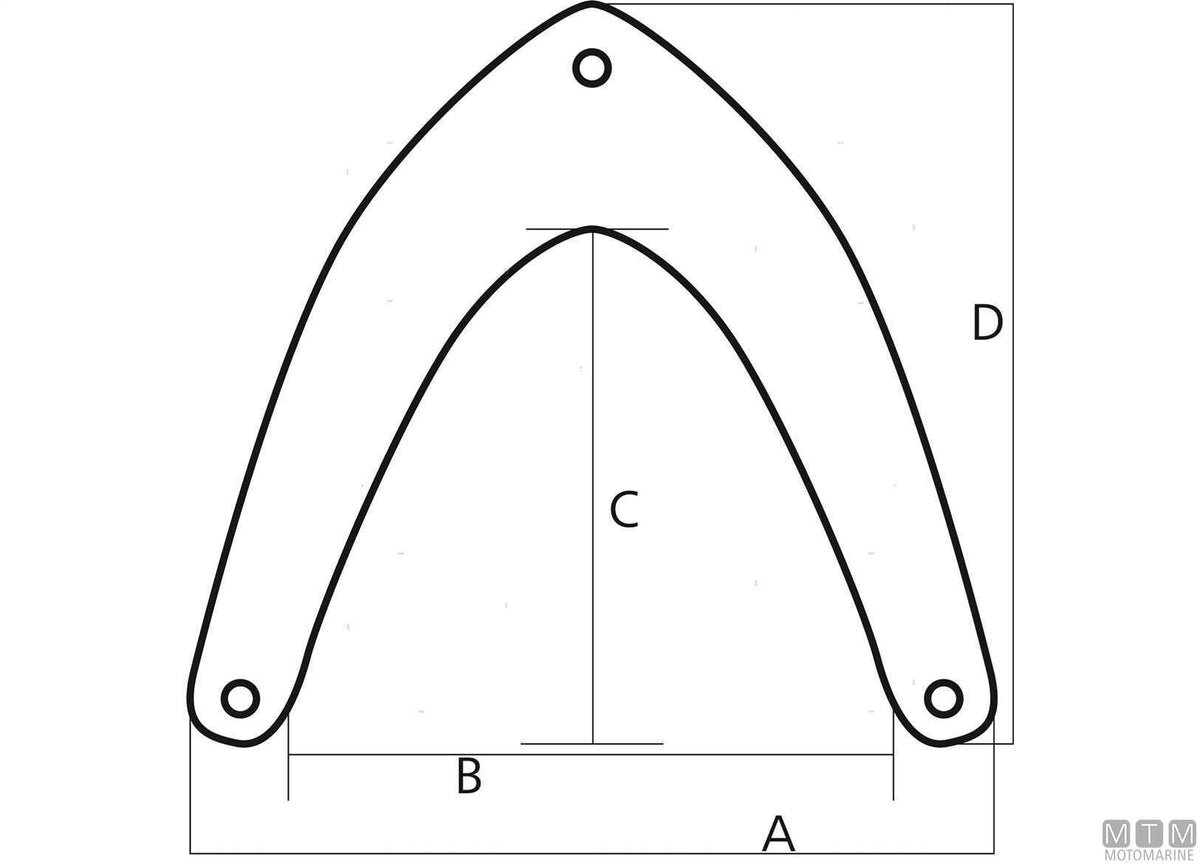 Majoni bow fender 55x53 cm white - original photo Motomarine Srl