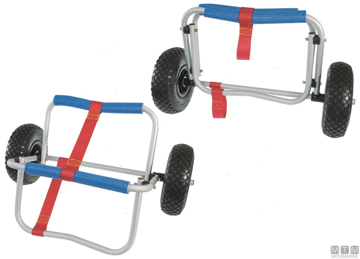 Canoe trolley with tie-down straps - original photo Motomarine Srl