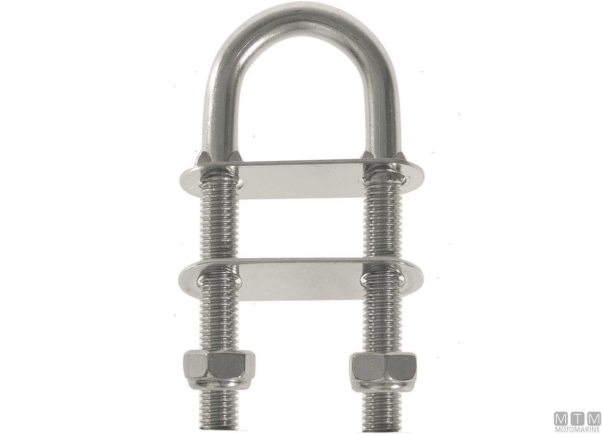 Roca U-bolt with pinched rod H65 mm stainless steel 316 - original photo Motomarine Srl