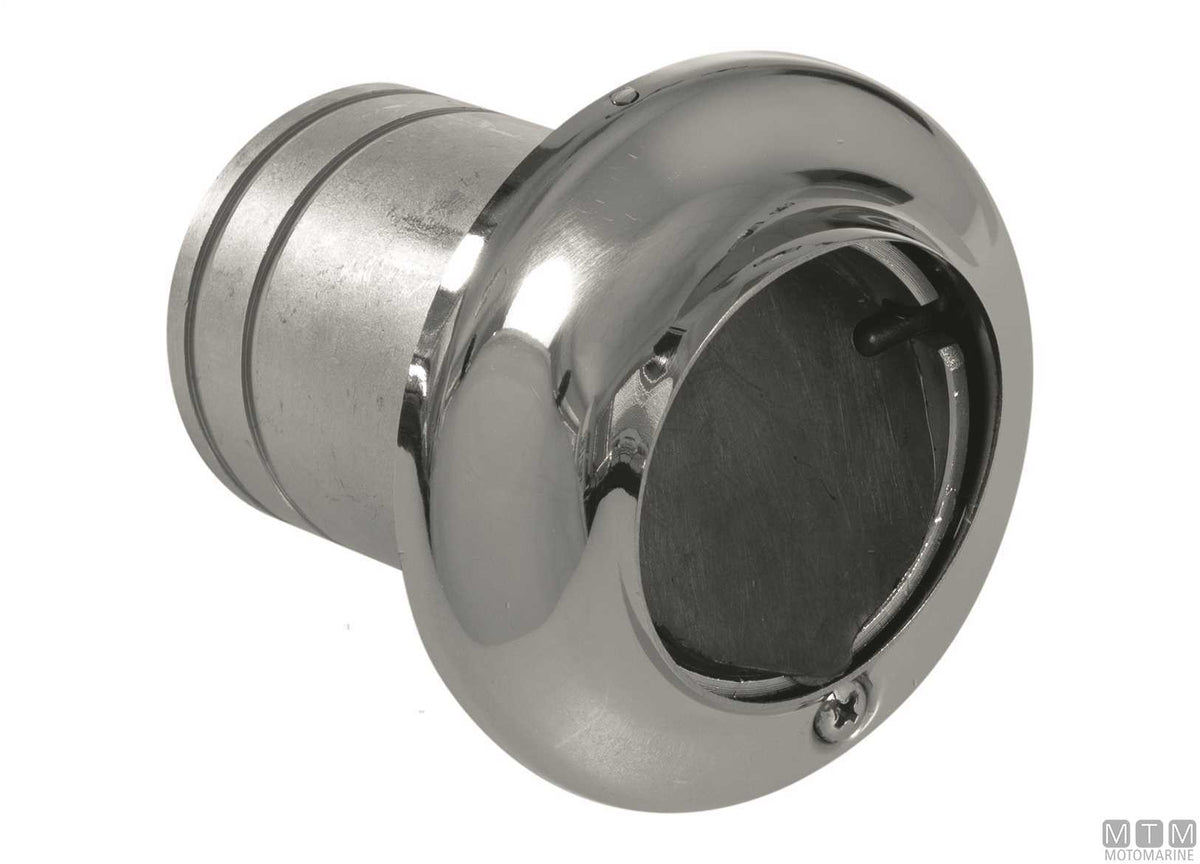MTM exhaust outlet with flap Ø40 mm stainless steel - original photo Motomarine Srl