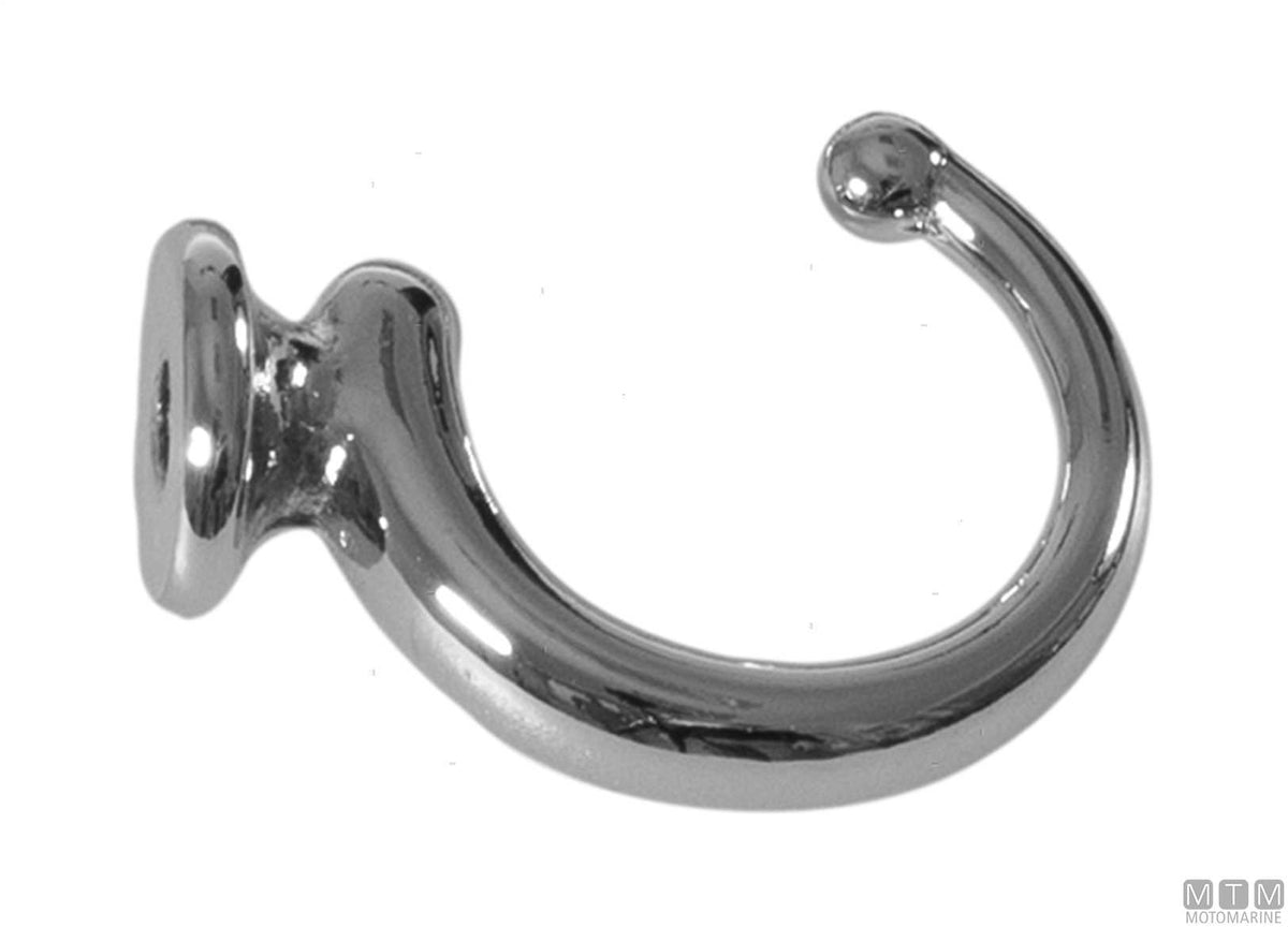 Cup hook L25 mm chrome-plated brass - original photo Motomarine Srl