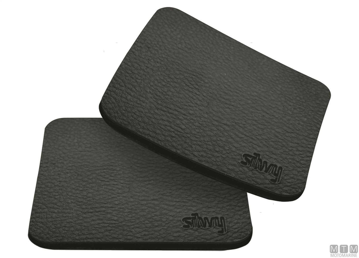 Set of 2 Silwy metallic coasters silver - original photo Motomarine Srl