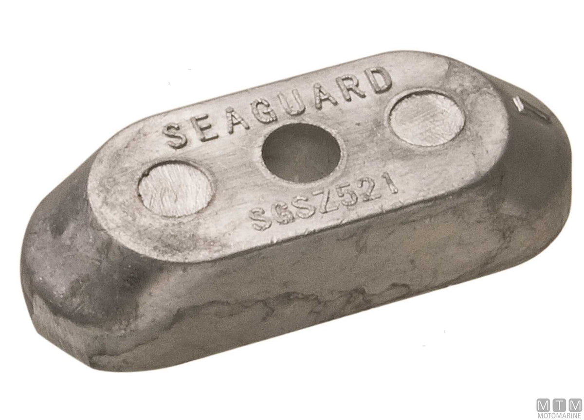 1-hole small plate anode for Suzuki 25-115 HP in aluminium - original photo Motomarine Srl
