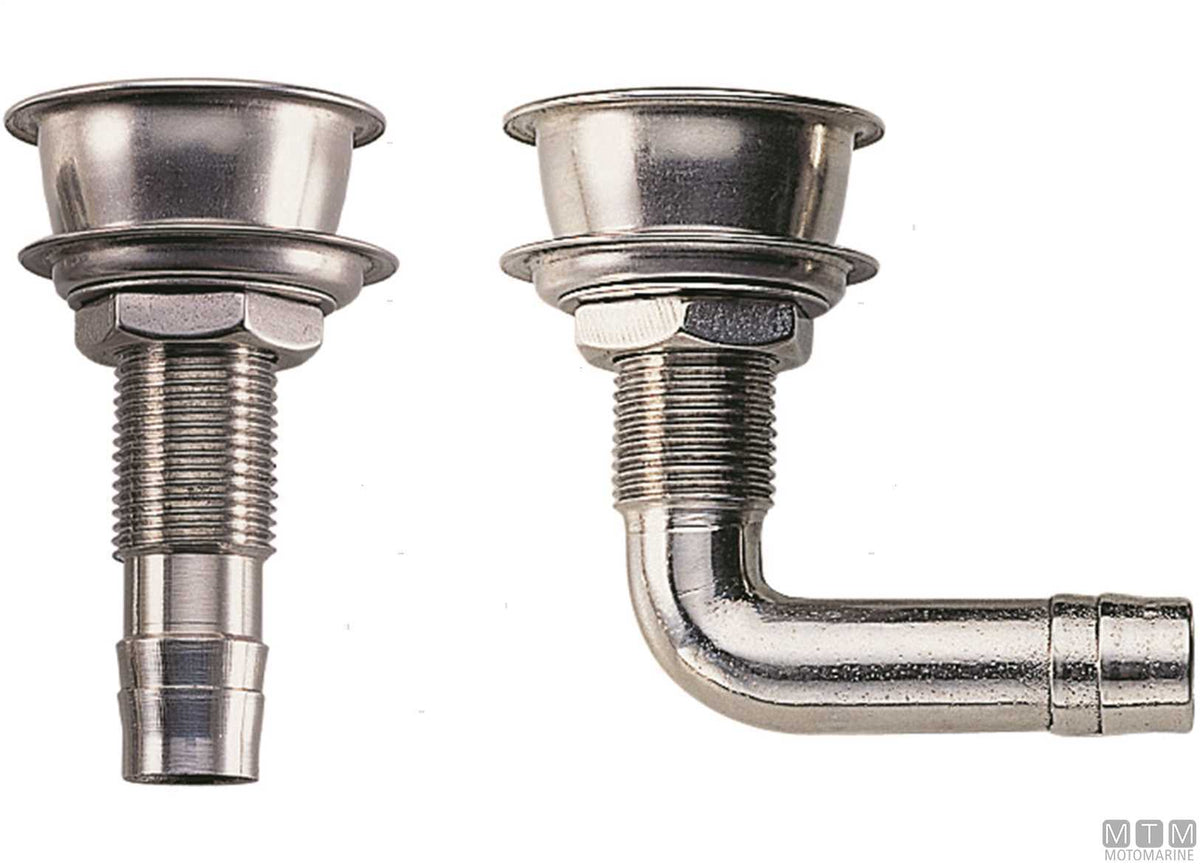 Straight threaded vent 15/25 mm in stainless steel - original photo Motomarine Srl