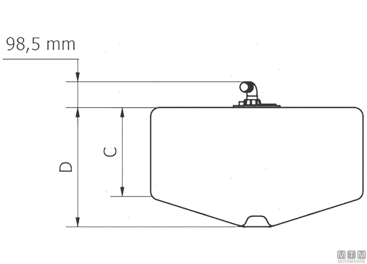 Central drinking water tank 430 L polyethylene - original photo Motomarine Srl