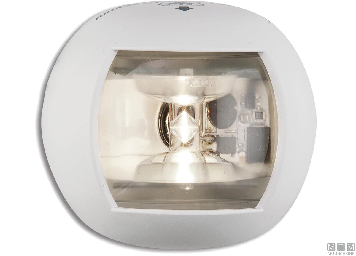 LED navigation sidelight, red, half-dome, white, 70x63 mm - original photo Motomarine Srl
