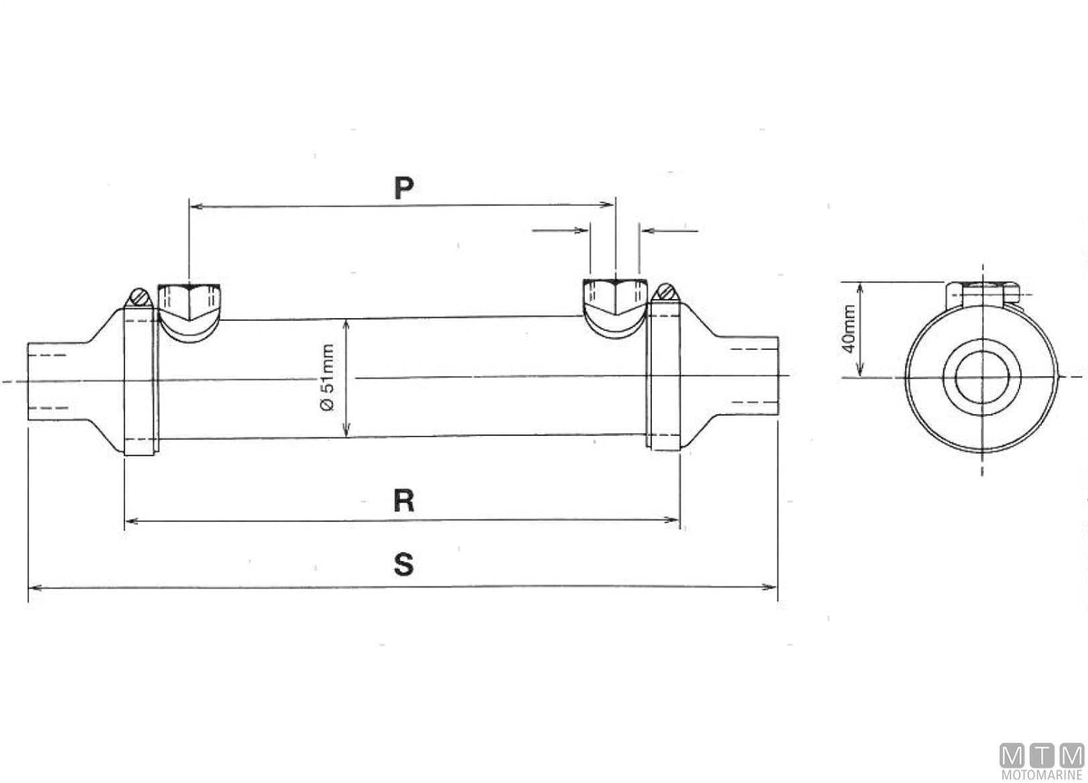 Oil cooler DC50-YAA - original photo Motomarine Srl