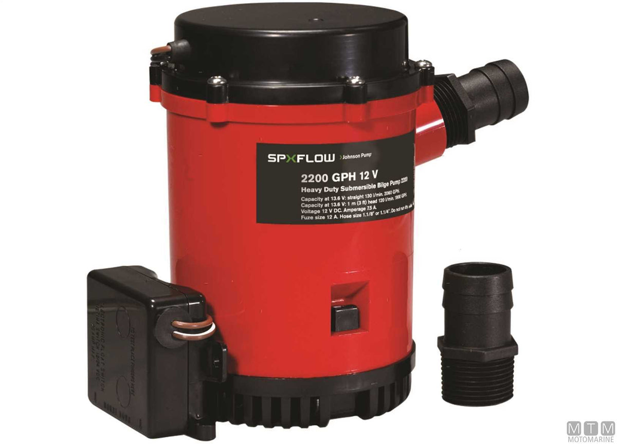 Automatic bilge pump Johnson Ultima 1600 12 V - original photo Motomarine Srl