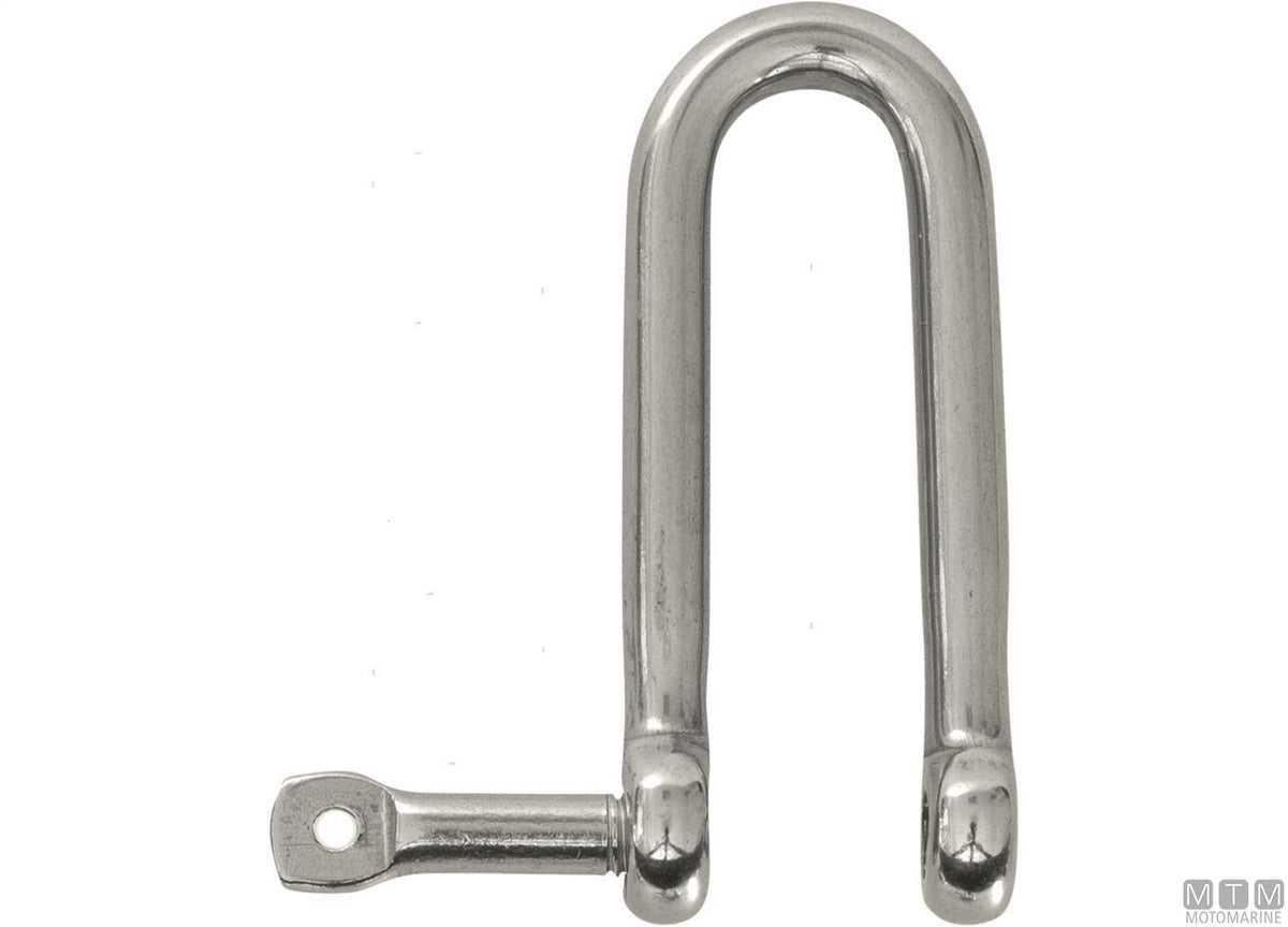 Long shackle Ø5 mm AISI 316 stainless steel captive pin - original photo Motomarine Srl