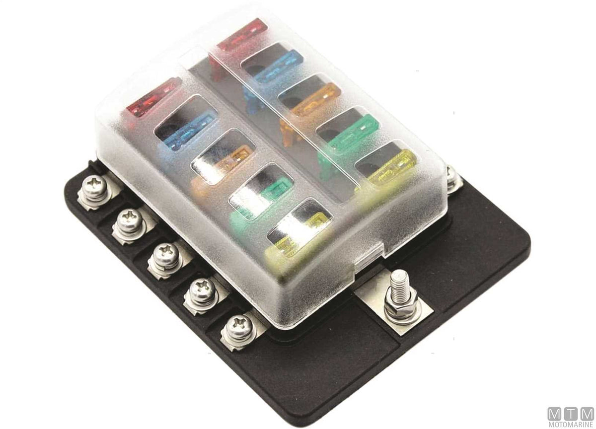Fuse box UNIVAL 10-position - original photo Motomarine Srl