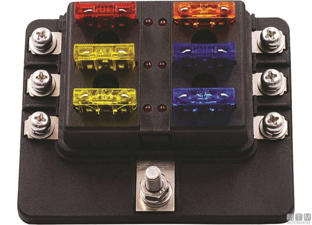 Fuse box UNIVAL 10-position - original photo Motomarine Srl