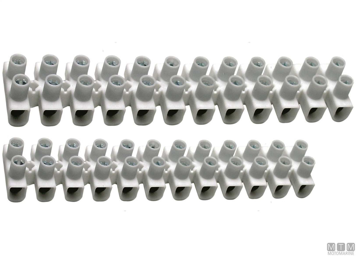 Terminal block 12 poles 25 mm² - original photo Motomarine Srl