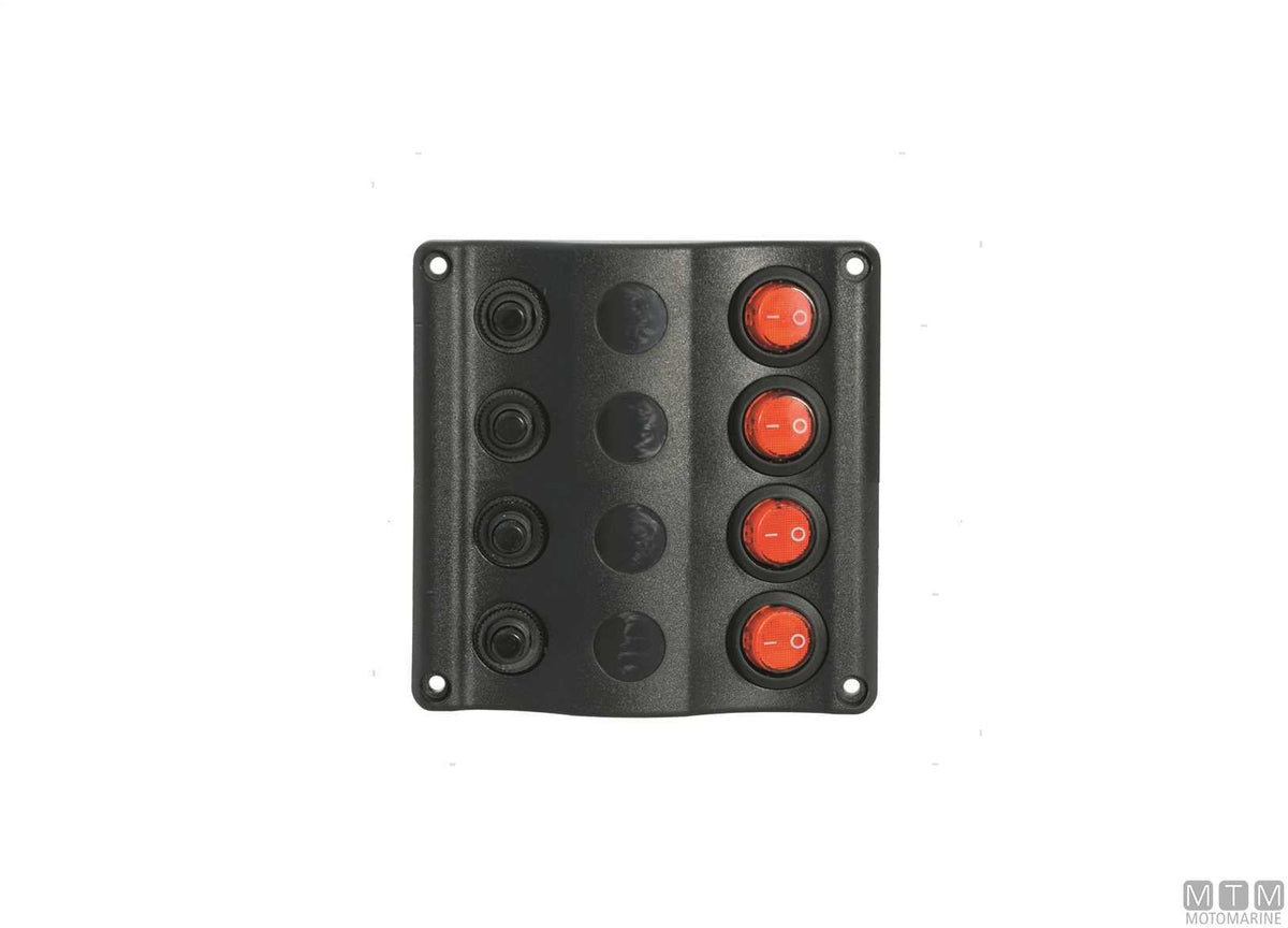 Panel with push-button switches, 6 positions, 160x100 mm - original photo Motomarine Srl