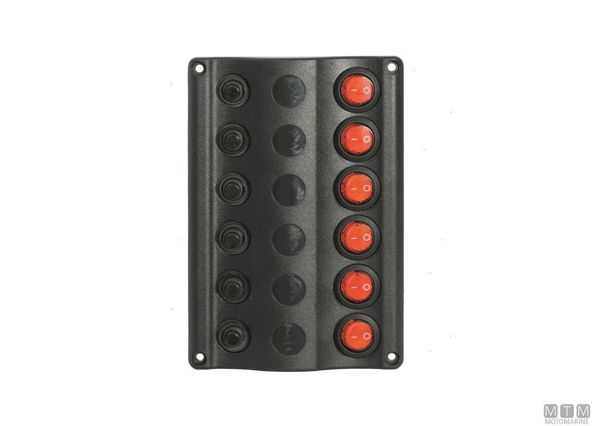 Panel with push-button switches, 8 positions, 210x100 mm - original photo Motomarine Srl
