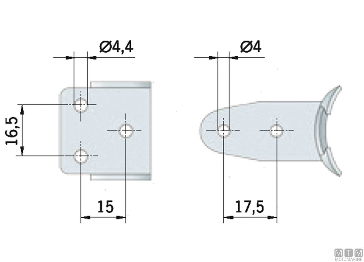 Roca elastic latch 130x34 mm in elastomer and stainless steel - original photo Motomarine Srl