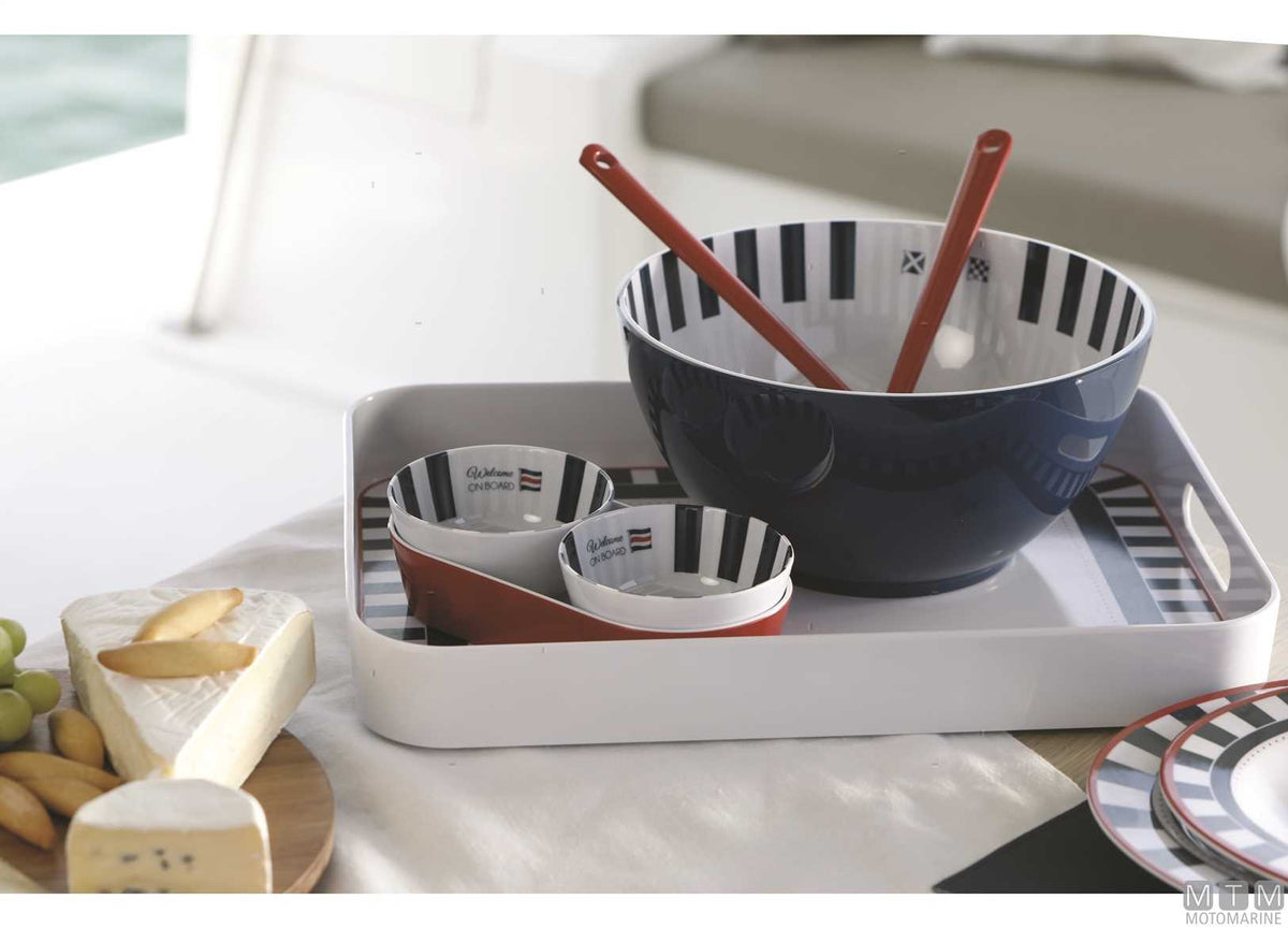 MB Venezia salad bowl with servers - original photo Motomarine Srl