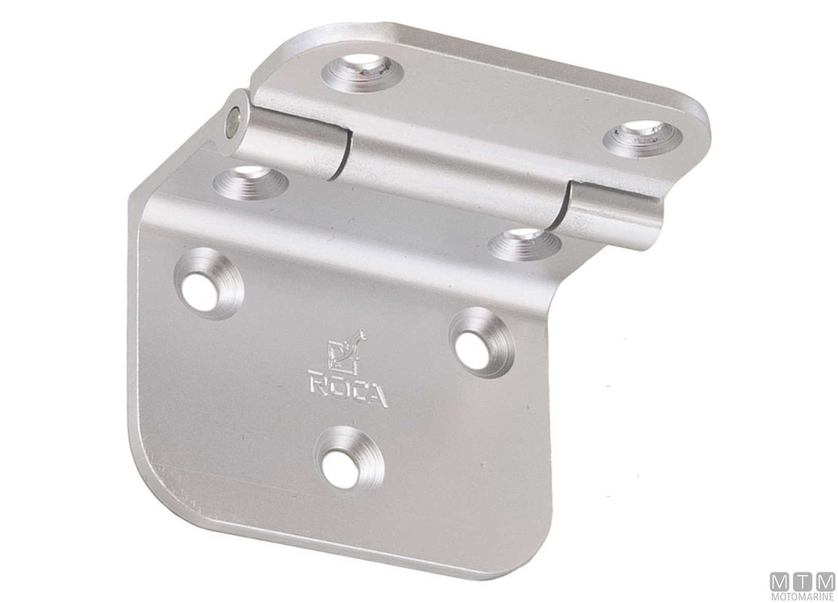 Roca hinge support 55x60 mm, satin aluminium - original photo Motomarine Srl