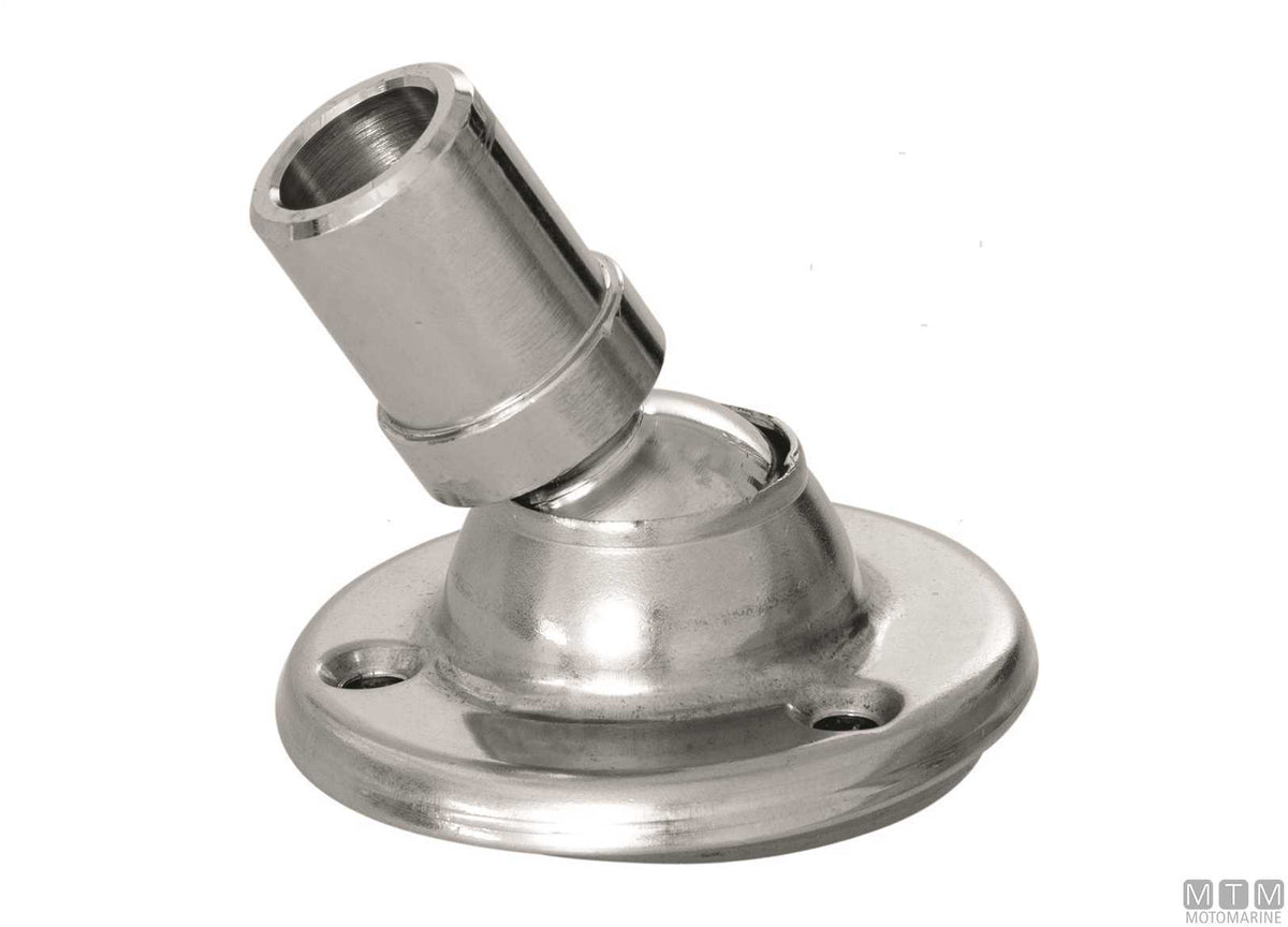 Swivel base Ø25 mm, AISI 316 stainless steel - original photo Motomarine Srl
