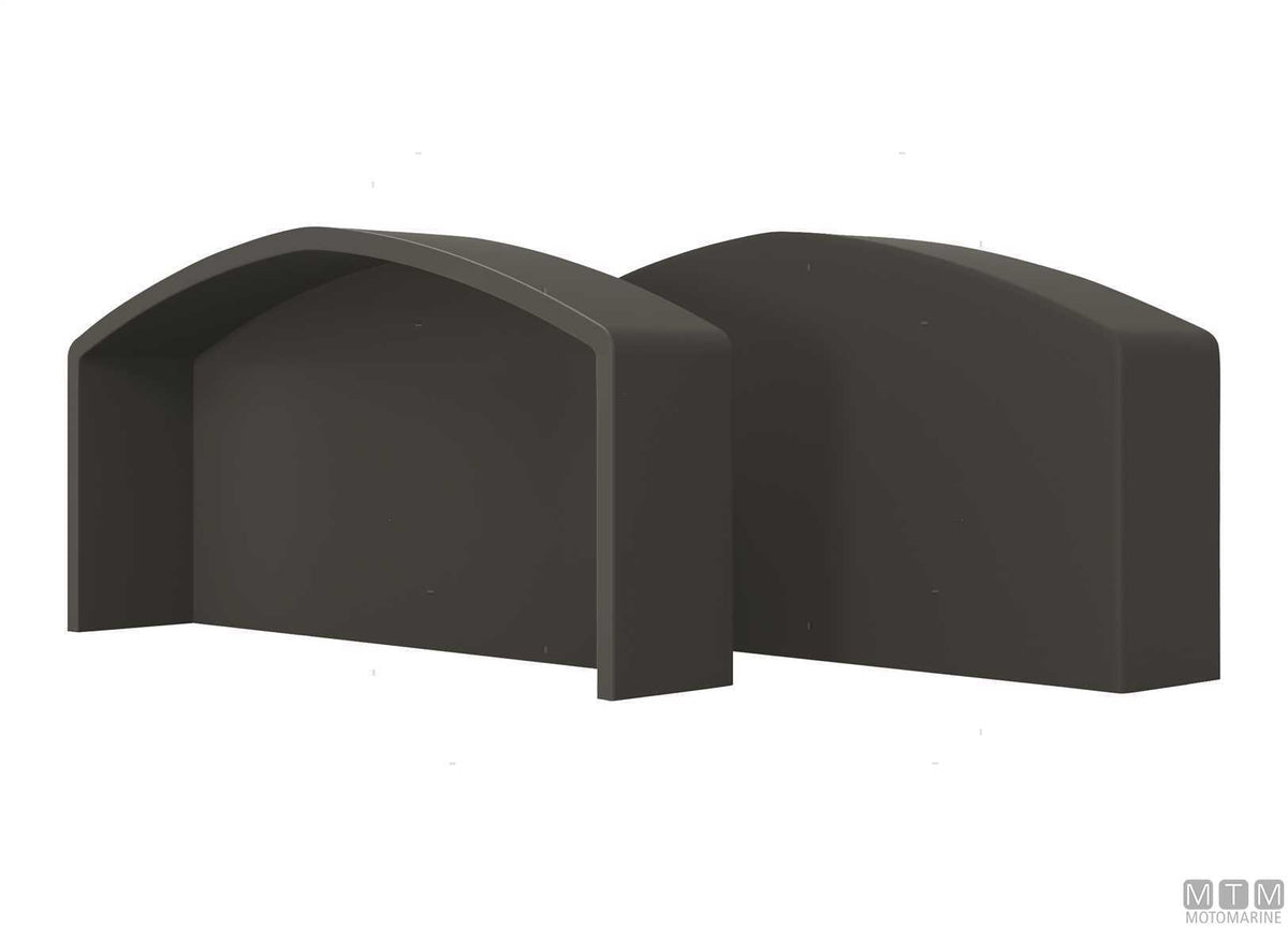 QBE rubbing strake fender profile black H65 mm L24 m - original photo Motomarine Srl