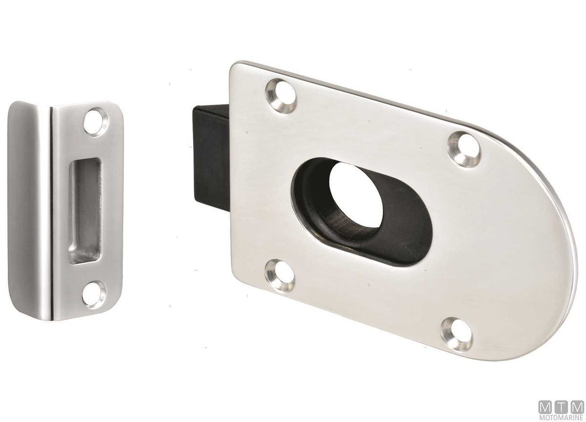 Flush latch with spring 56x91 mm stainless steel 316 - original photo Motomarine Srl