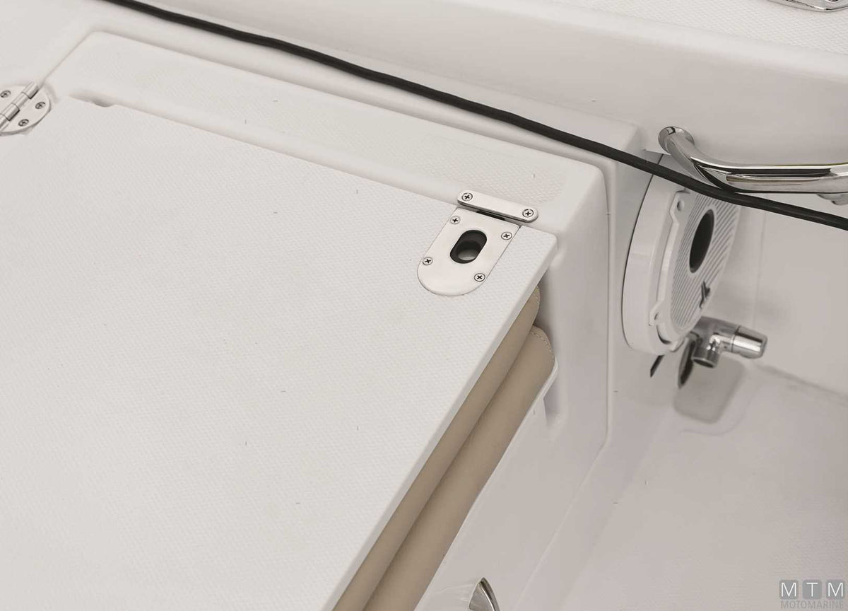 Flush latch with spring 56x91 mm stainless steel 316 - original photo Motomarine Srl