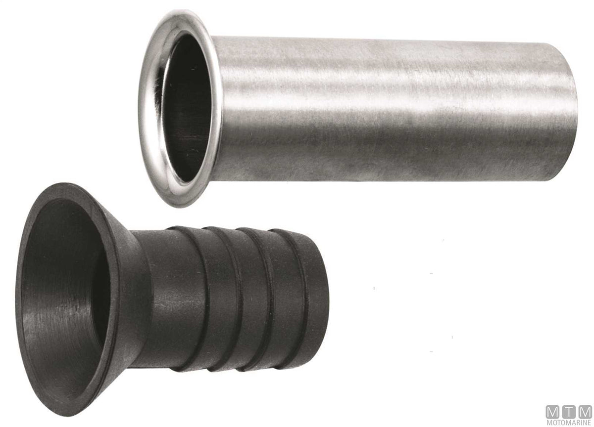 Self-locking drain Ø16 mm stainless/nylon - original photo Motomarine Srl