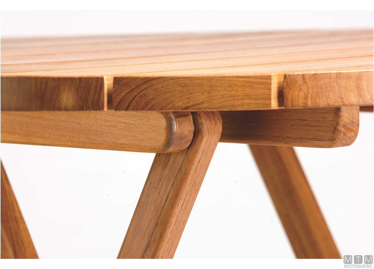 MB folding table in teak 80x60 cm H 75 cm - original photo Motomarine Srl