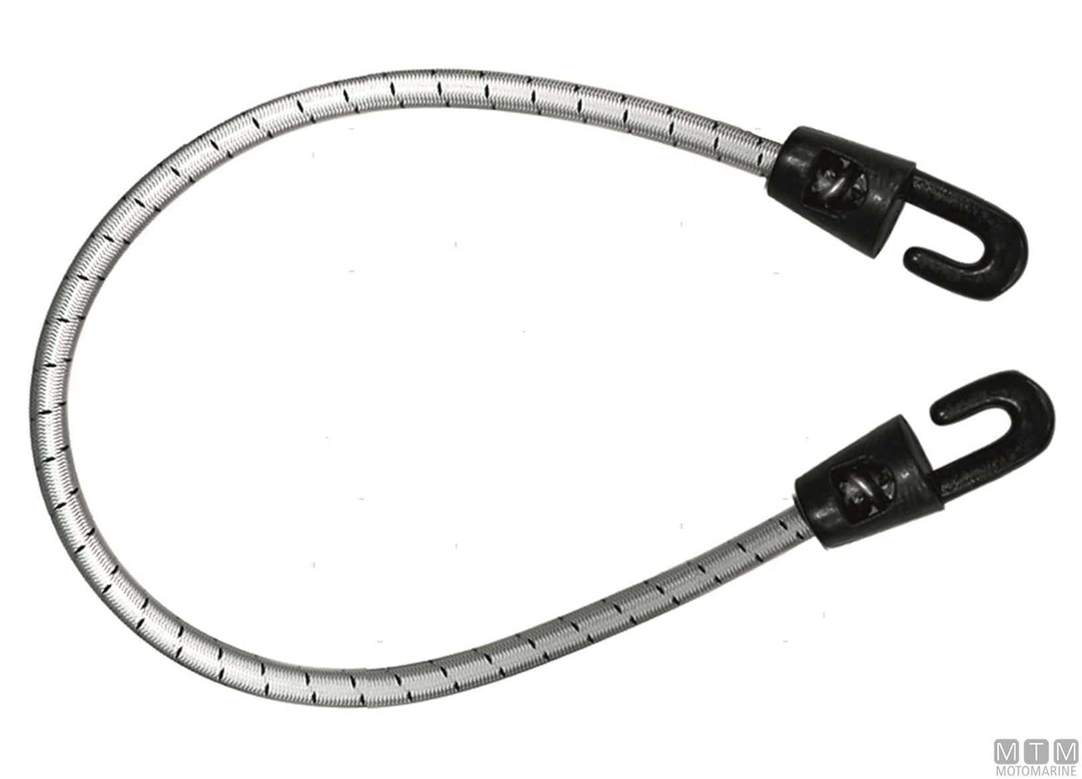 Elastic strap with 2 open nylon hooks Ø4 mm 20 cm - original photo Motomarine Srl