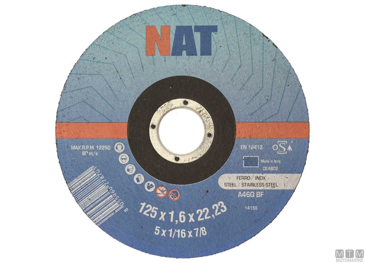 Rigid abrasive disc Ø115x1 mm - original photo Motomarine Srl