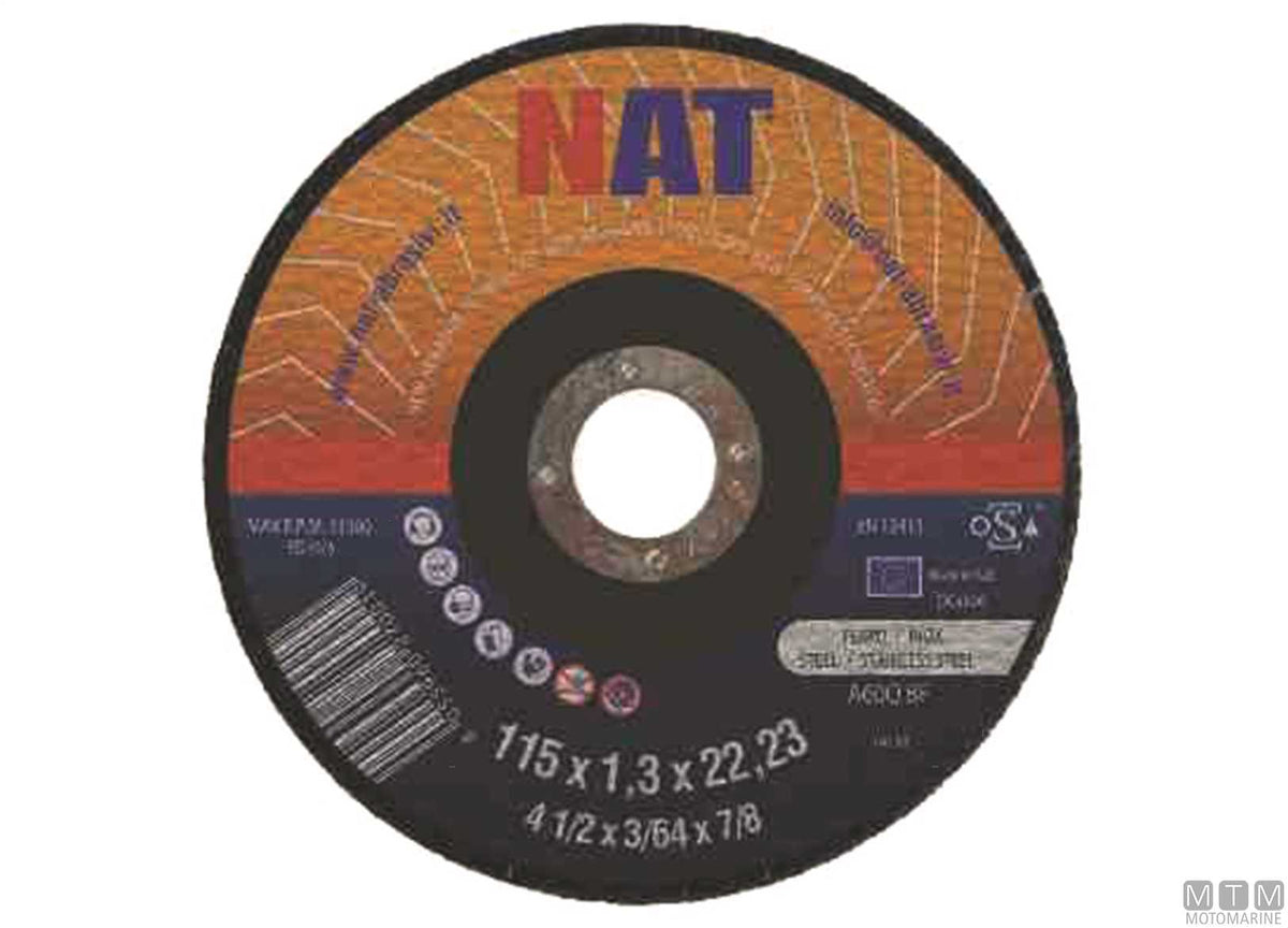 Rigid corundum abrasive disc 125x1.3 mm - original photo Motomarine Srl