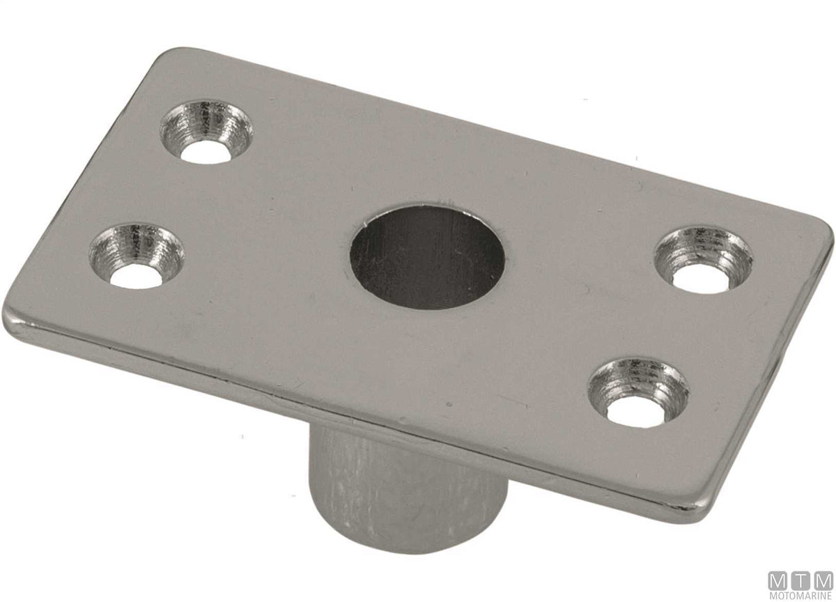 Oarlock socket, 48 mm opening, chromed brass - original photo Motomarine Srl