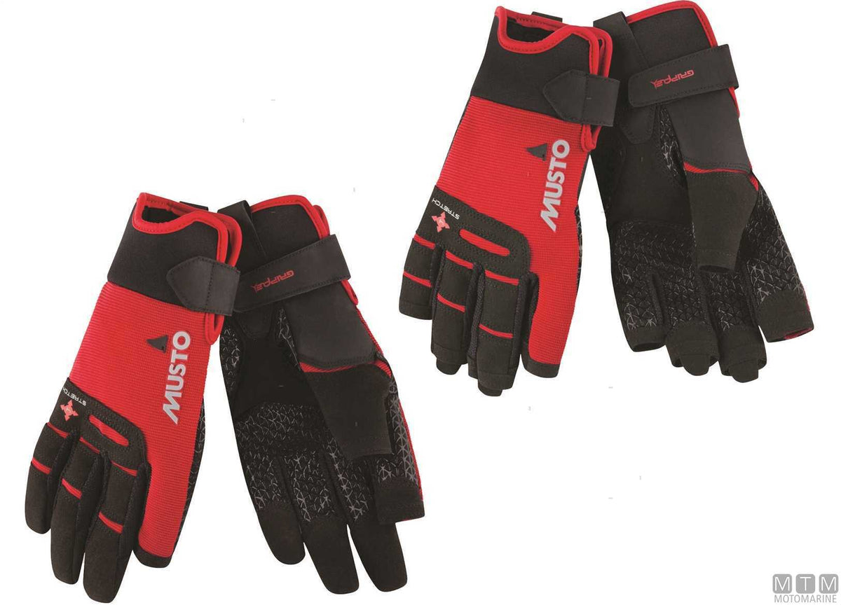 Musto Performance 3/4 Gloves 169 red XL - original photo Motomarine Srl
