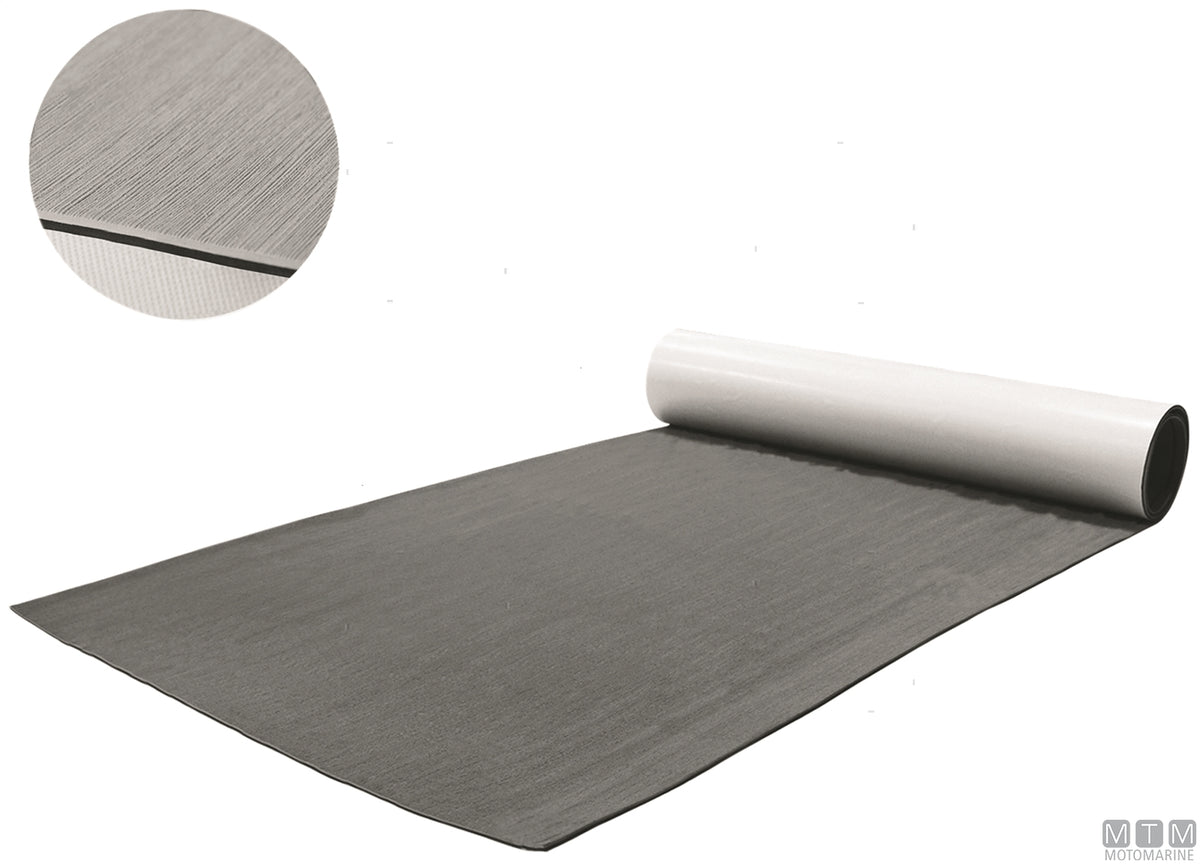 Adhesive smooth EVA Deck covering 200x100 cm grey - original photo Motomarine Srl