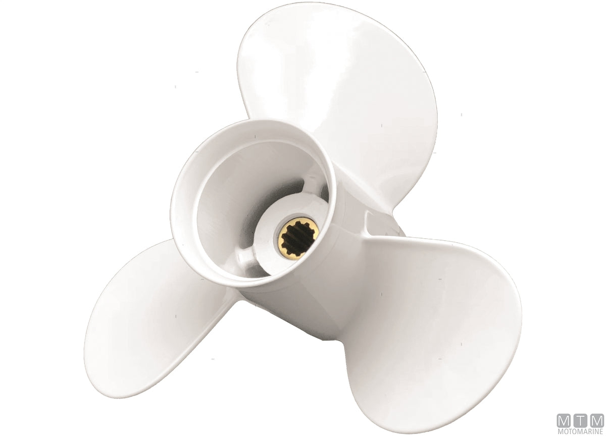 Alice propeller for Yamaha, 3 blades, aluminium, 9 7/8x13 - original photo Motomarine Srl