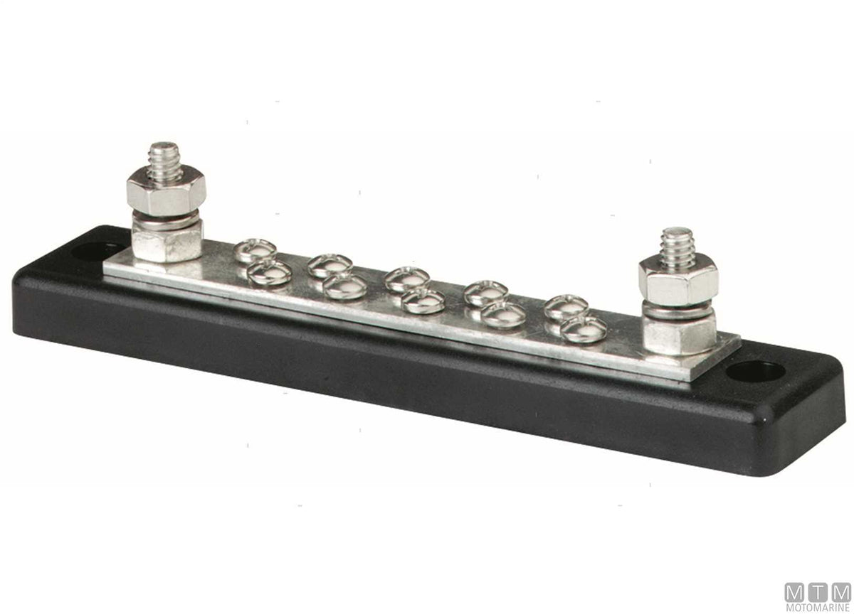 Connection bus bar 150 A 2xM6 10xM4 - original photo Motomarine Srl