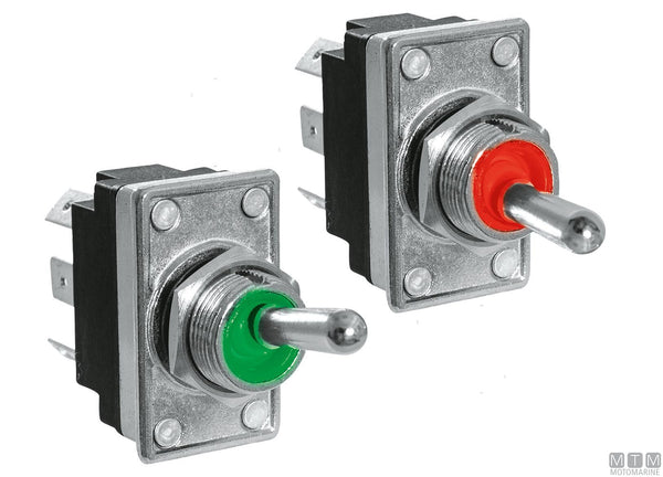 Kippschalter ON-OFF-ON mit LED 20 A 6 Anschlüsse