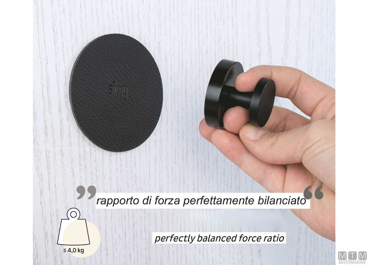 Silwy black superstrong magnetic hook - original photo Motomarine Srl