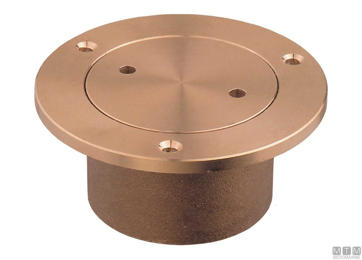 HD deck filler Ø106 mm 2" thread bronze - original photo Motomarine Srl