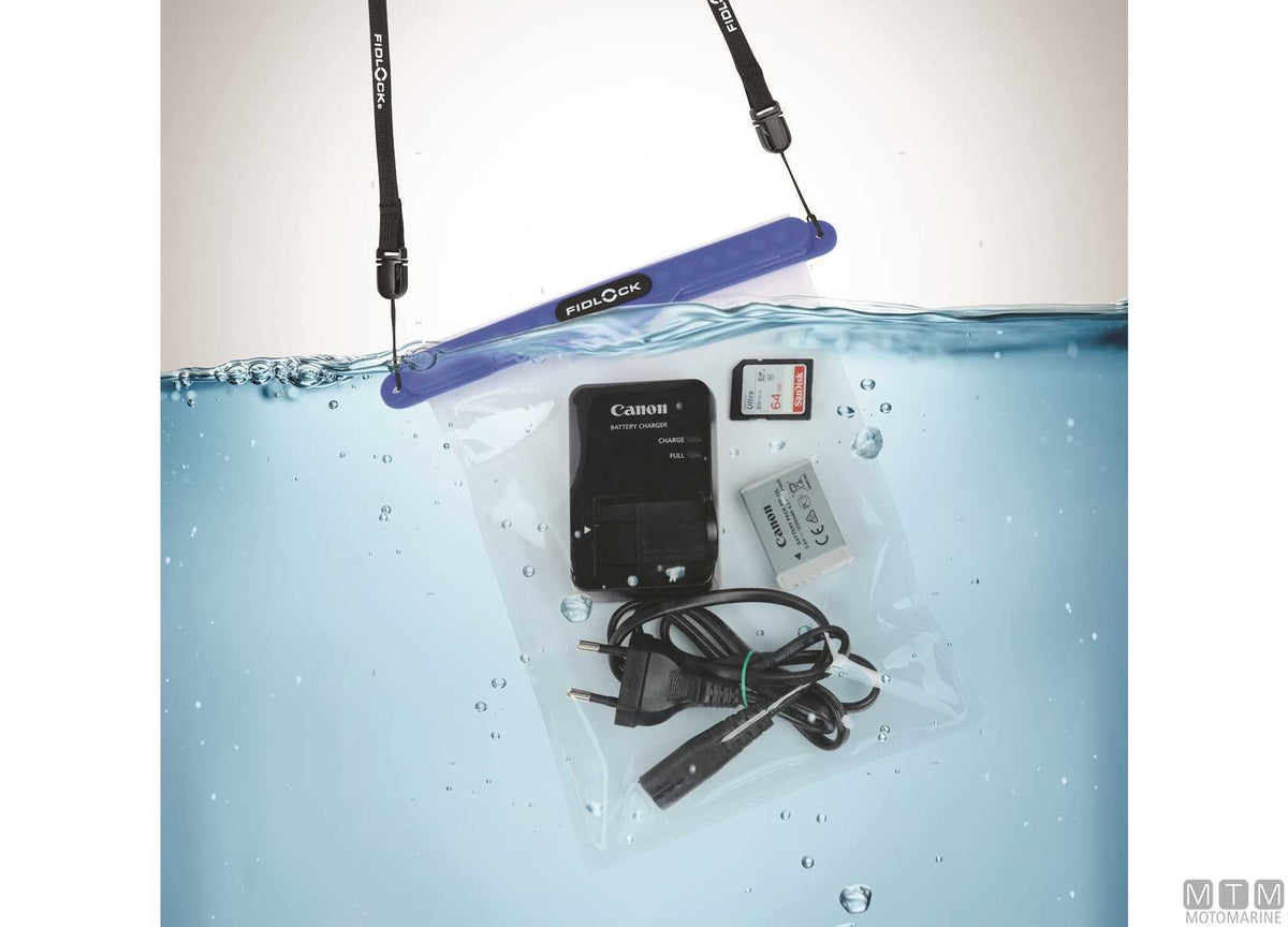 Fidlock Dry Bag Maxi blue waterproof case - original photo Motomarine Srl