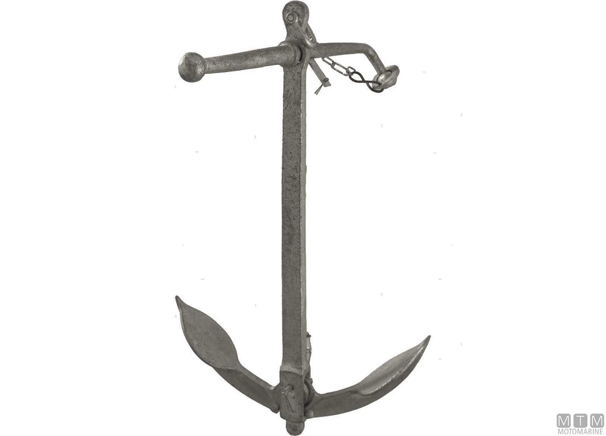 Folding admiralty anchor 20 kg hot-dip galvanized steel - original photo Motomarine Srl