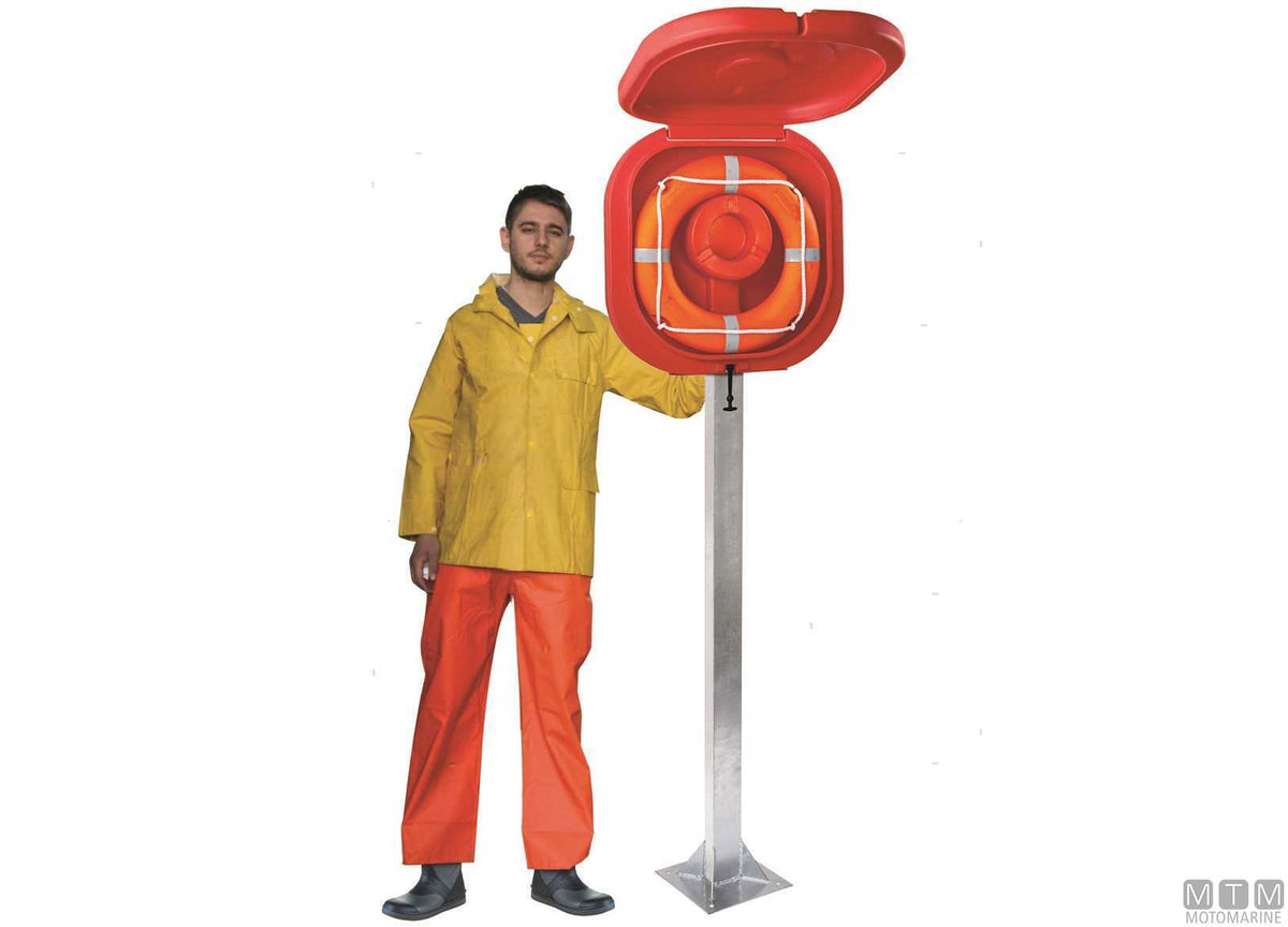 Closed ABS container for ring lifebuoy <75 cm - original photo Motomarine Srl