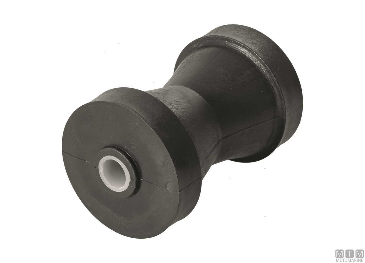 Rubber central roller for trailers 130x70 mm bore Ø15 mm - original photo Motomarine Srl
