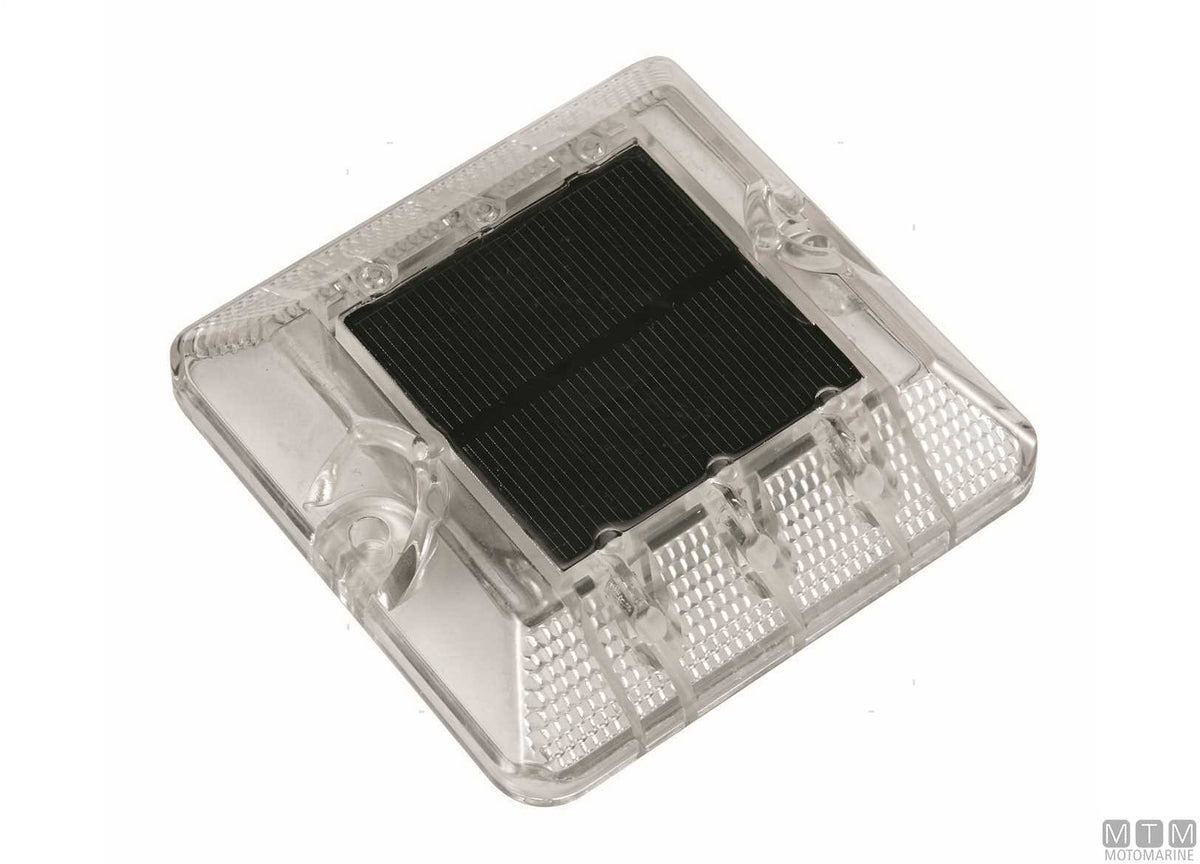 Walk-on LED light with solar charging 10x10 cm - original photo Motomarine Srl