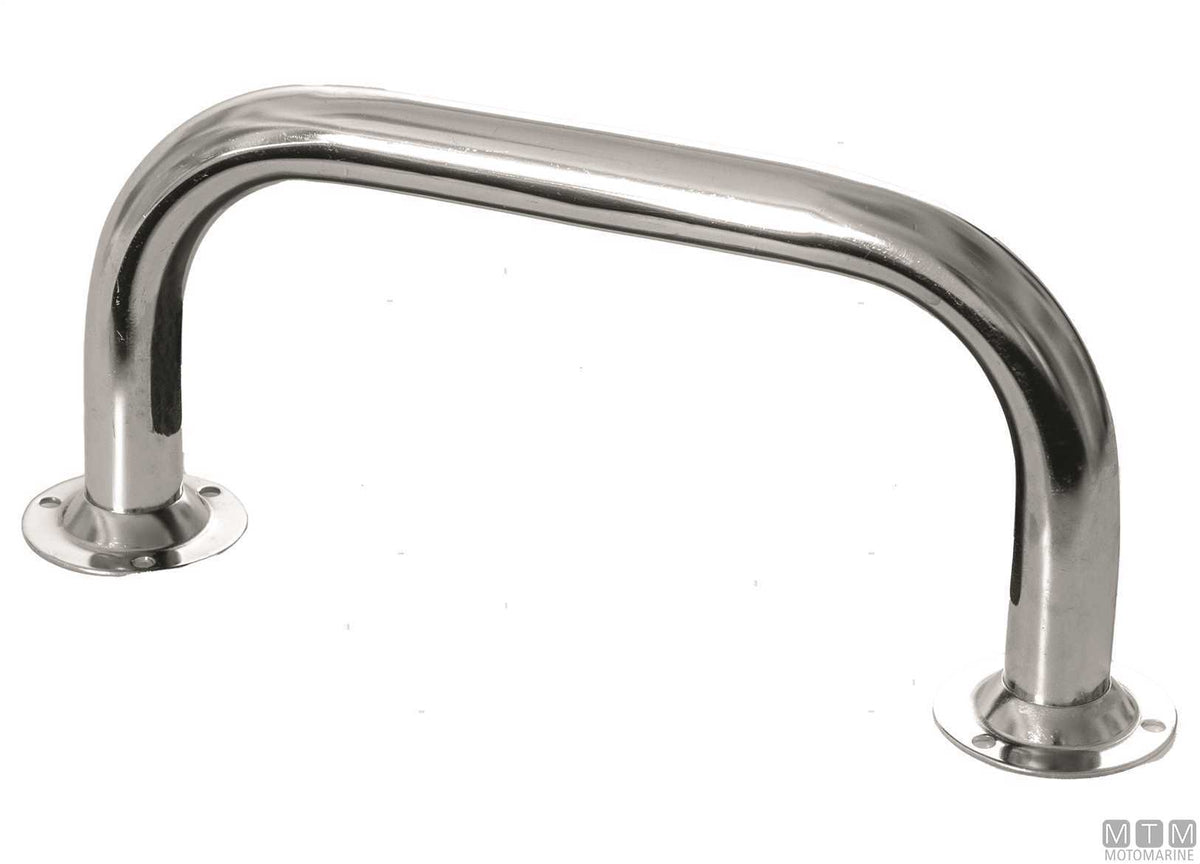Handle step in stainless steel 316 and wood - original photo Motomarine Srl