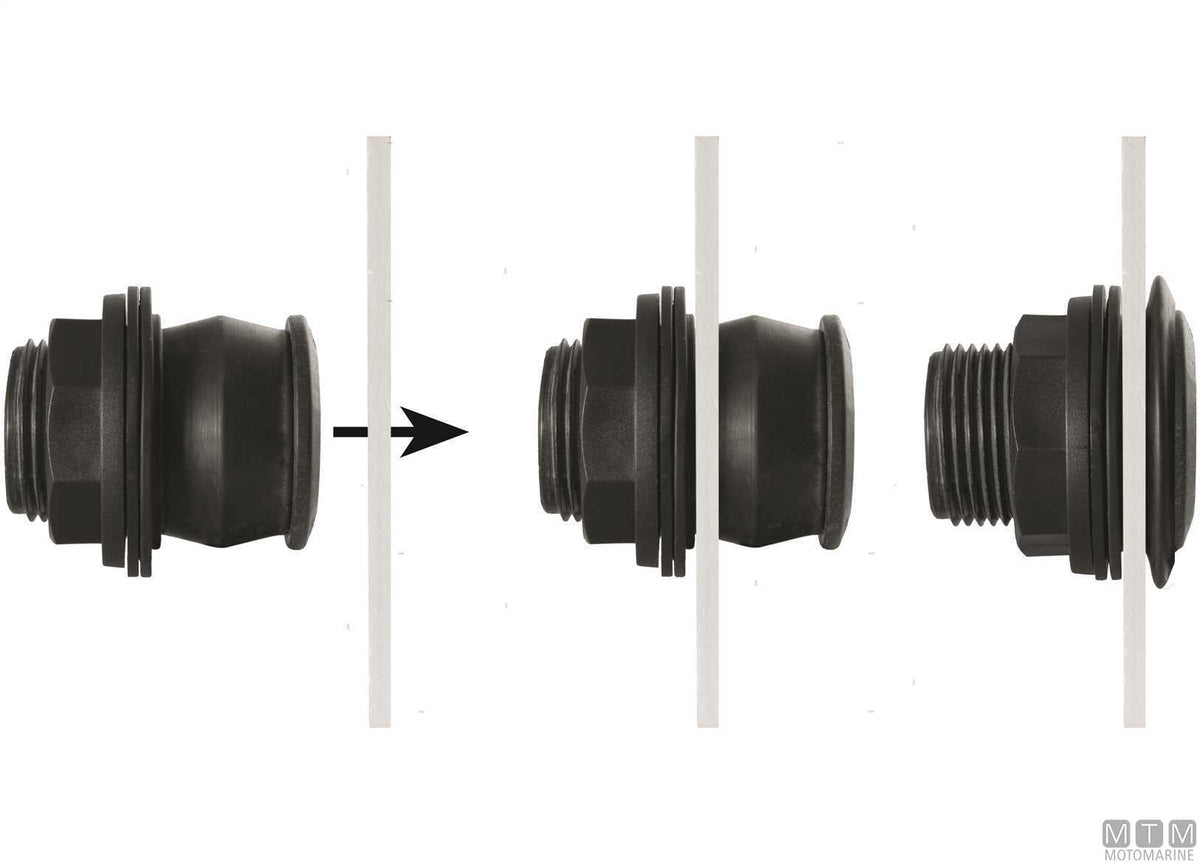 BD Fast fitting for water tanks 1"1/4 polypropylene - original photo Motomarine Srl