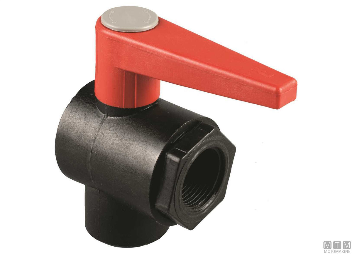 PN16 ball valve 90° 3/4" reinforced polypropylene - original photo Motomarine Srl