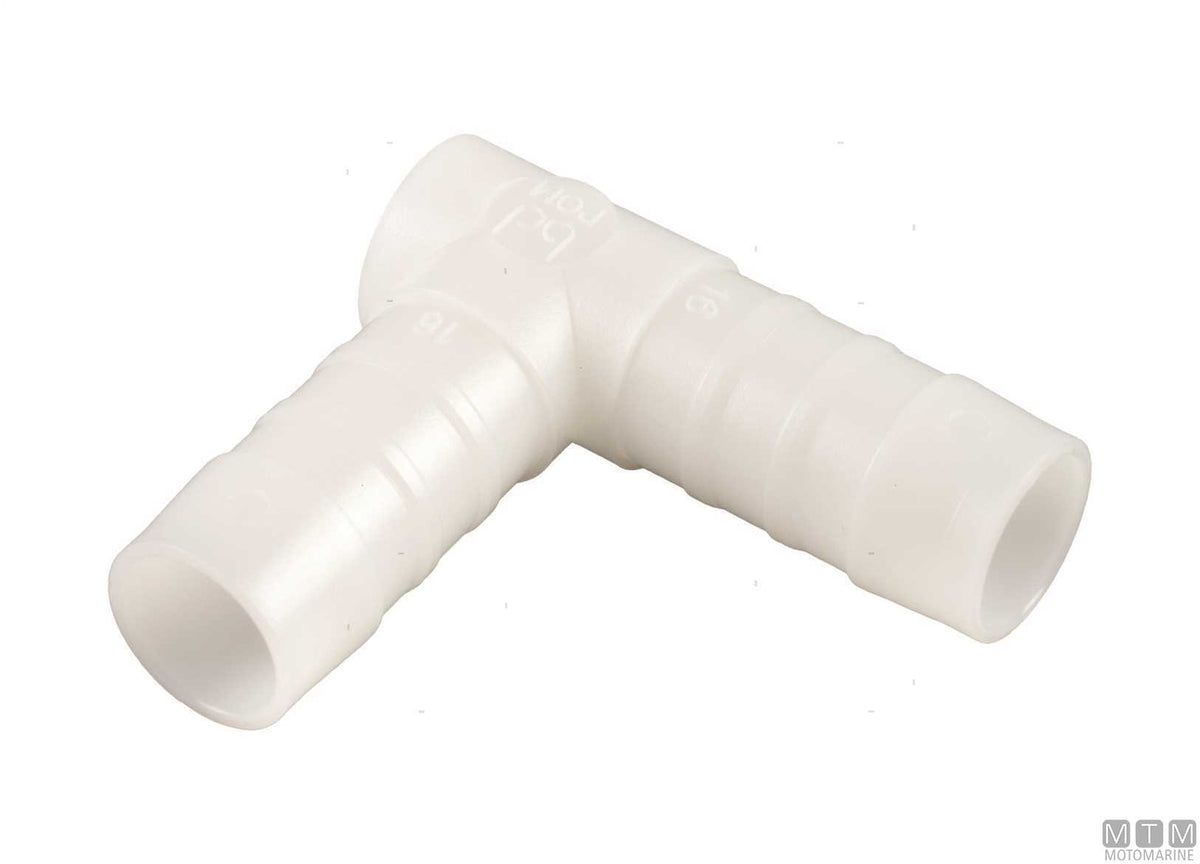 L-connector Ø16 mm POM resin - original photo Motomarine Srl