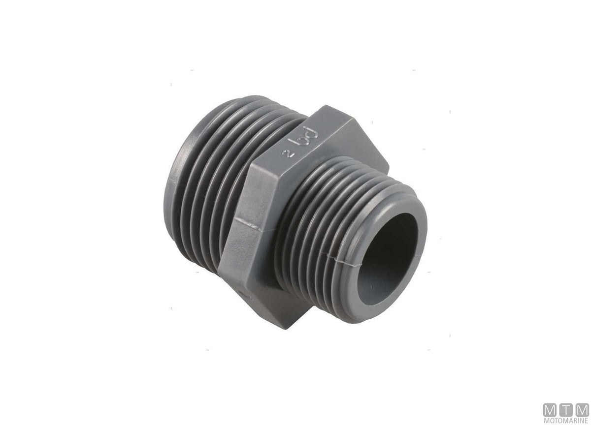 Reducing nipple 1"1/2x1"1/4 fiberglass-reinforced polypropylene - original photo Motomarine Srl